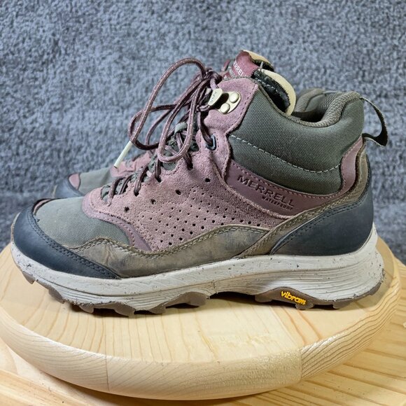 Merrell Speed Solo Mid Hiking Boots Womens Size 9.5 Waterproof Outdoor Trail - Picture 1 of 11